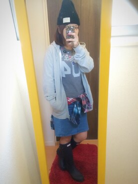 「アイテム（レインシューズ）」を使った、Mei さん（レディース・158cm・20代）の秋コーディネート