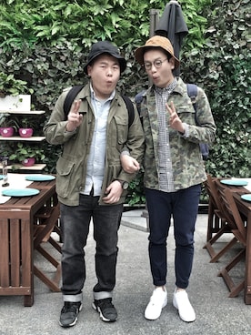 「TBALLERのアイテム（ジャケット/アウター）」を使った、田凯Kさん（メンズ・185cm）の冬コーディネート