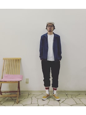 「FLAGSTUFF（フラグスタフ）のアイテム（ジャケット/アウター）」を使った、R_＿＿＿＿Fさん（メンズ・173cm）の秋コーディネート