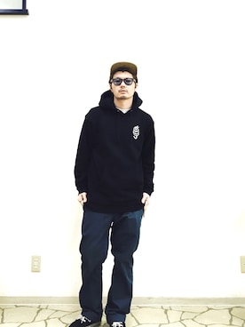 「HOPPS（ホップス）のアイテム」を使った、R_＿＿＿＿Fさん（メンズ・173cm）の冬コーディネート