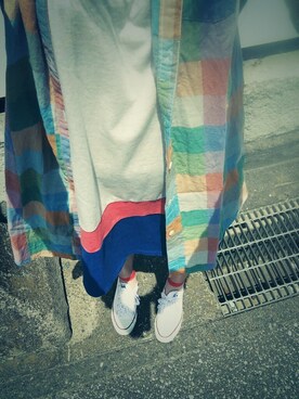 「Design Tshirts Store graniph（デザイン　ティーシャツ　ストア　グラニフ）のアイテム（襯衫洋裝、その他）」を使った、もえたそさん（レディース・154cm）の秋コーディネート