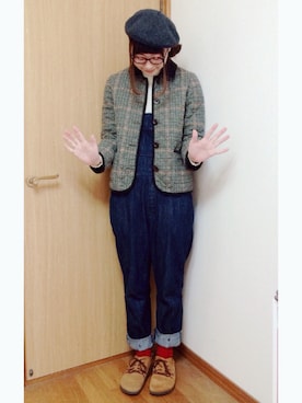 「chambre de charme（シャンブルドゥシャーム）のアイテム（その他アウター）」を使った、めぐもぐ。さん（レディース・165cm）の冬コーディネート
