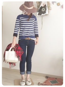 「タータンチェック」｜tomoさん（レディース・153cm）の秋コーディネート