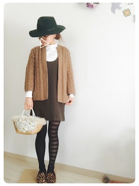「ECODECO（エコデコ）のアイテム（バッグ）」を使った、tomoさん（レディース・153cm）の冬コーディネート