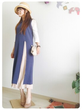 「OPAQUE（オペーク）のアイテム（シューズ）」を使った、tomoさん（レディース・153cm）の春コーディネート