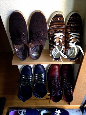 「green label relaxing（グリーンレーベルリラクシング）のGLR 7H P-TOE ワークブーツ（その他シューズ、ブラウン系）」を使った、motoさん（メンズ・169cm）の夏コーディネート