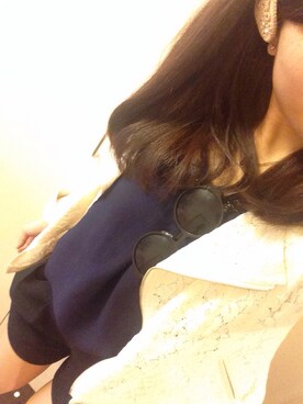 「アイテム（サングラス、ブラック系）」を使った、mizukiさん（レディース・163cm）の春コーディネート