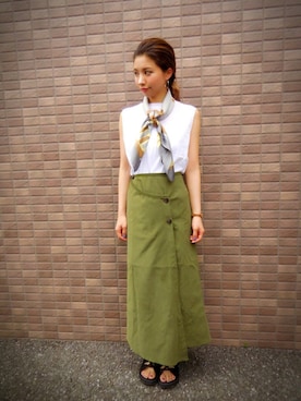 「OZOC（オゾック）のアイテム（財布/小物）」を使った、Ⓜ︎ichu♡さん（レディース・163cm）の夏コーディネート