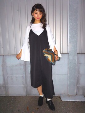 「フレアスリーブ」｜Ⓜ︎ichu♡さん（レディース・163cm）の秋コーディネート