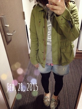 「スウェット×シャツ」｜muuuさん（レディース・152cm）の冬コーディネート