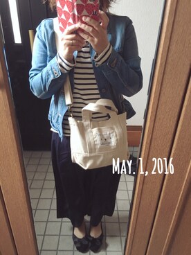 「スカウチョ」｜「アイテム（バレエシューズ）」を使った、muuuさん（レディース・152cm）の春コーディネート