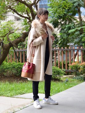 「chic」｜「アイテム（モッズコート）」を使った、Getitさん（レディース・154cm）の秋コーディネート