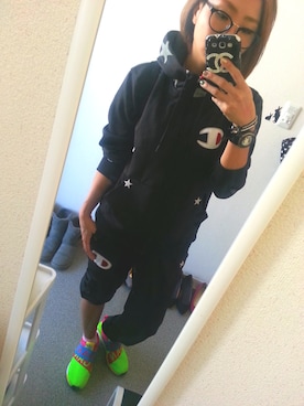 「Champion（チャンピオン）のアイテム（その他）」を使った、みぽりんさん（レディース・158cm）の秋コーディネート