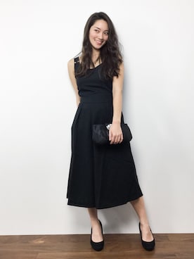 「VENCEEXCHANGE（ヴァンスエクスチェンジ）のアイテム（つなぎ/オールインワン）」を使った、飯田有衣さん（レディース・161cm）の夏コーディネート