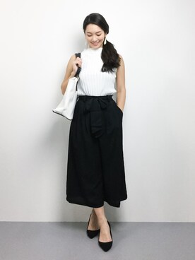 「spice edition（スパイスエディション）のアイテム」を使った、飯田有衣さん（レディース・161cm）の秋コーディネート