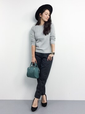 「Riletto（リレット）のアイテム」を使った、飯田有衣さん（レディース・161cm）の秋コーディネート