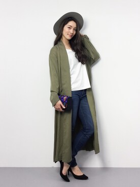 飯田有衣さん（レディース・161cm）の秋コーディネート