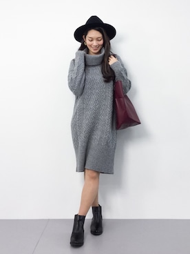 「Accessorize（アクセサライズ）のアイテム」を使った、飯田有衣さん（レディース・161cm）の秋コーディネート