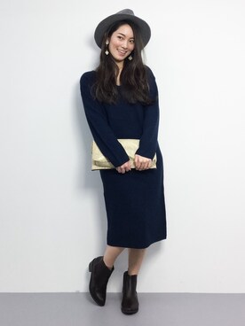 飯田有衣さん（レディース・161cm）の秋コーディネート