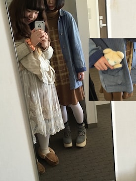 「keisuke kanda（ケイスケカンダ）のアイテム（ワンピース/ドレス）」を使った、にゅるさん（レディース・153cm）の秋コーディネート