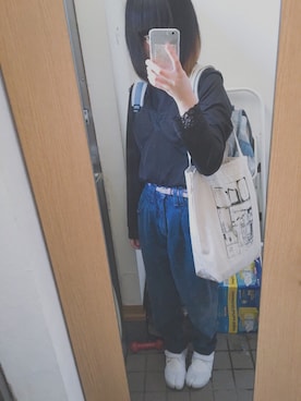 「keisuke kanda（ケイスケカンダ）のアイテム（バッグ）」を使った、にゅるさん（レディース・153cm）の秋コーディネート