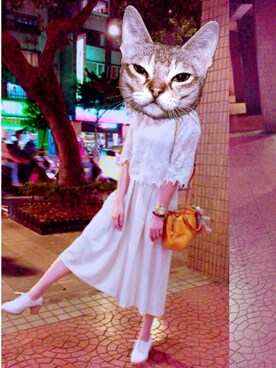 「AAのアイテム（トップス）」を使った、Tanさん（レディース・163cm）の夏コーディネート