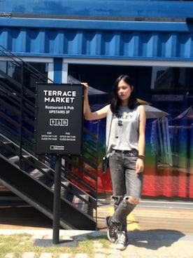 「MUSE（ミューズ）のアイテム（トップス）」を使った、DecisivePoppyさん（レディース・164cm）の夏コーディネート