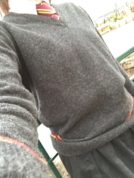 「アイテム（ネクタイ、レッド系）」を使った、nachicoさん（レディース・170cm）の春コーディネート