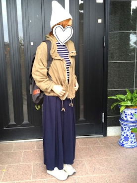 「スカーチョ」｜「アイテム（ブルゾン）」を使った、kana☻✧✧さん（レディース・158cm）の秋コーディネート