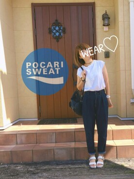 「ポカリコーデバトン」｜まぁさん（レディース・159cm）の夏コーディネート