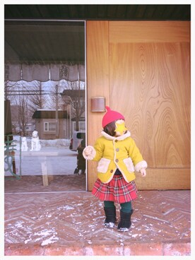 「LAGOM（LAGOM）のアイテム（その他アウター）」を使った、mckyさん（キッズ・80cm）の夏コーディネート