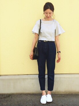 「SUPERGA（スペルガ）のアイテム」を使った、たろ☺︎さん（レディース・165cm）の春コーディネート
