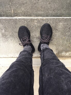 「adidas（アディダス）のアイテム（スニーカー、ブラック系）」を使った、ななみんさん（レディース・158cm）の秋コーディネート