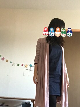 「ガウン」｜「アイテム（つなぎ/オールインワン）」を使った、astralberryさん（レディース・152cm）の冬コーディネート