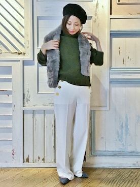 「マリン」｜Emmaさん（レディース・161cm）の秋コーディネート