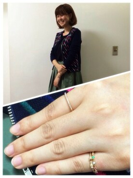 「NOJESS（ノジェス）のK10ピンキーリング（30143111004）（リング、その他）」を使った、kaoriさん（レディース・167cm）の秋コーディネート