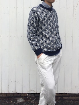 「アイテム（ニット/セーター）」を使った、ShiNさん（メンズ・172cm）の冬コーディネート