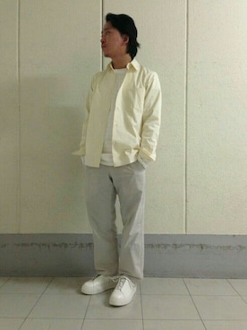 「フレンチカジュアル」｜三浦準矢さん（メンズ・166cm）の春コーディネート