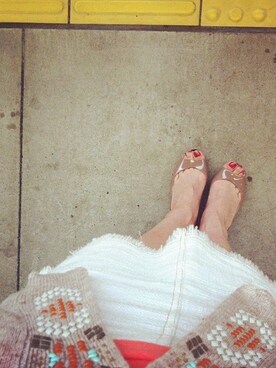 「BEAMS（ビームス）のアイテム（カーディガン/ボレロ、ベージュ系）」を使った、Senさん（レディース・160cm）の秋コーディネート