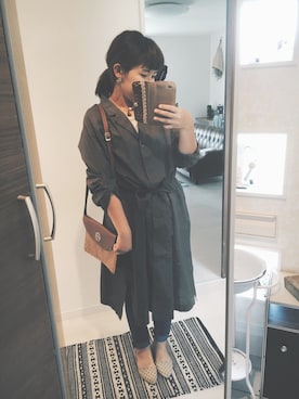 「GAP（ギャップ）のアイテム（パンプス、ベージュ系）」を使った、emiさん（レディース）の夏コーディネート