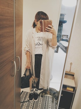 「UNIQLO（ユニクロ）のアイテム（ワンピース、ベージュ系）」を使った、emiさん（レディース）の夏コーディネート