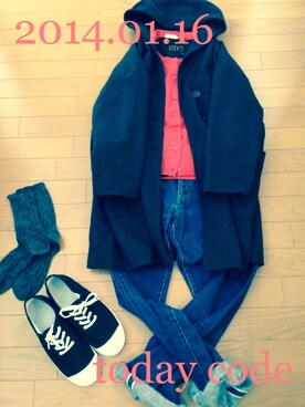 ym☺︎さん（レディース・156cm）の冬コーディネート