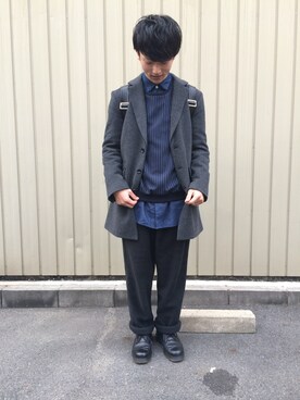 「DISCOVERED（ディスカバード）のアイテム（スウェット）」を使った、krrさん（メンズ・168cm）の冬コーディネート