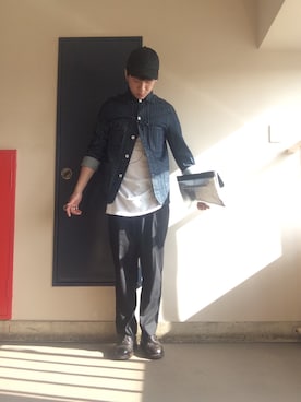 「tk.TAKEO KIKUCHI（ティーケータケオキクチ）のアイテム（デニムジャケット）」を使った、きゅうぃんさん（メンズ・178cm）の春コーディネート
