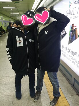 「BTS」｜「アイテム（その他アウター）」を使った、JURIさん（レディース・157cm）の冬コーディネート