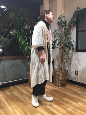 「American Apparel（アメリカンアパレル）のアイテム」を使った、mayuさん（レディース・158cm）の秋コーディネート