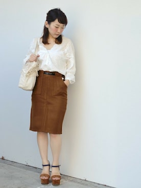 「アイテム（その他トップス）」を使った、harunaさん（レディース・156cm）の秋コーディネート