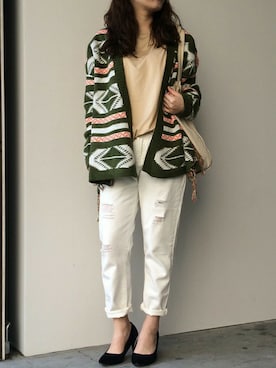 「ＡＮＤＪ（アンドジェイ）のアイテム」を使った、harunaさん（レディース・156cm）の秋コーディネート