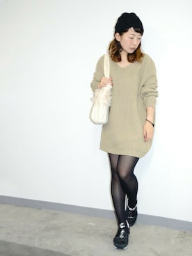 「ＡＮＤＪ（アンドジェイ）のアイテム（トップス）」を使った、harunaさん（レディース・156cm）の秋コーディネート