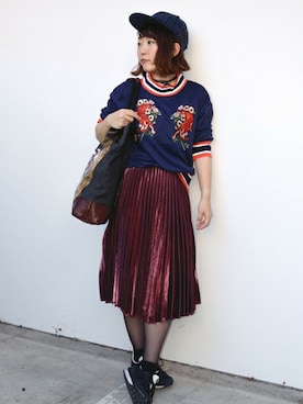 「ＡＮＤＪ（アンドジェイ）のアイテム」を使った、harunaさん（レディース・156cm）の秋コーディネート